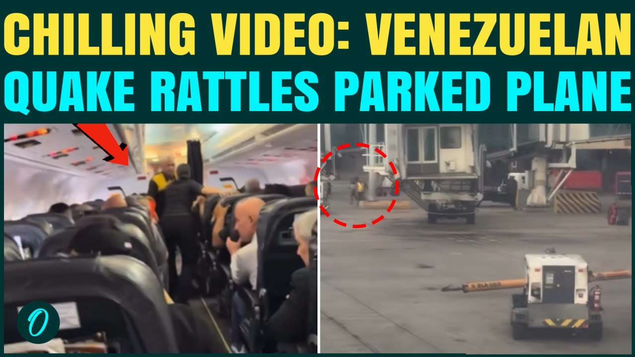 Venezuela Earthquake TERRIFYING MOMENT: Parked Plane Violently Shaken, Passengers SCREAMS In Panic