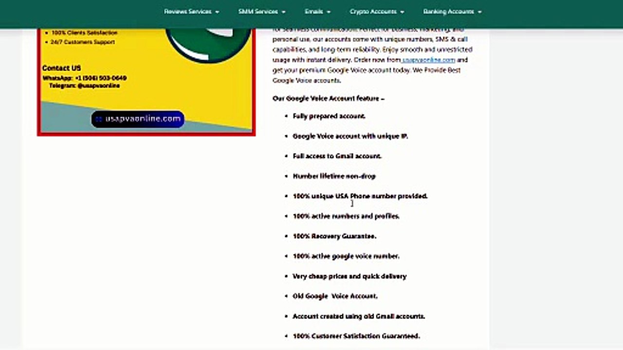 Buy Google Voice account Old