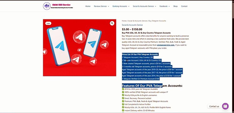 Top 20 Sites to Buy Telegram Accounts: Bulk PVA & Aged ...