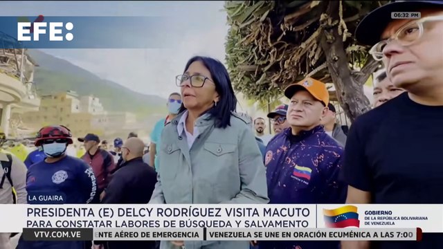 Delcy Rodríguez visita La Guaira, de los estados más afectados en Venezuela por terremotos
