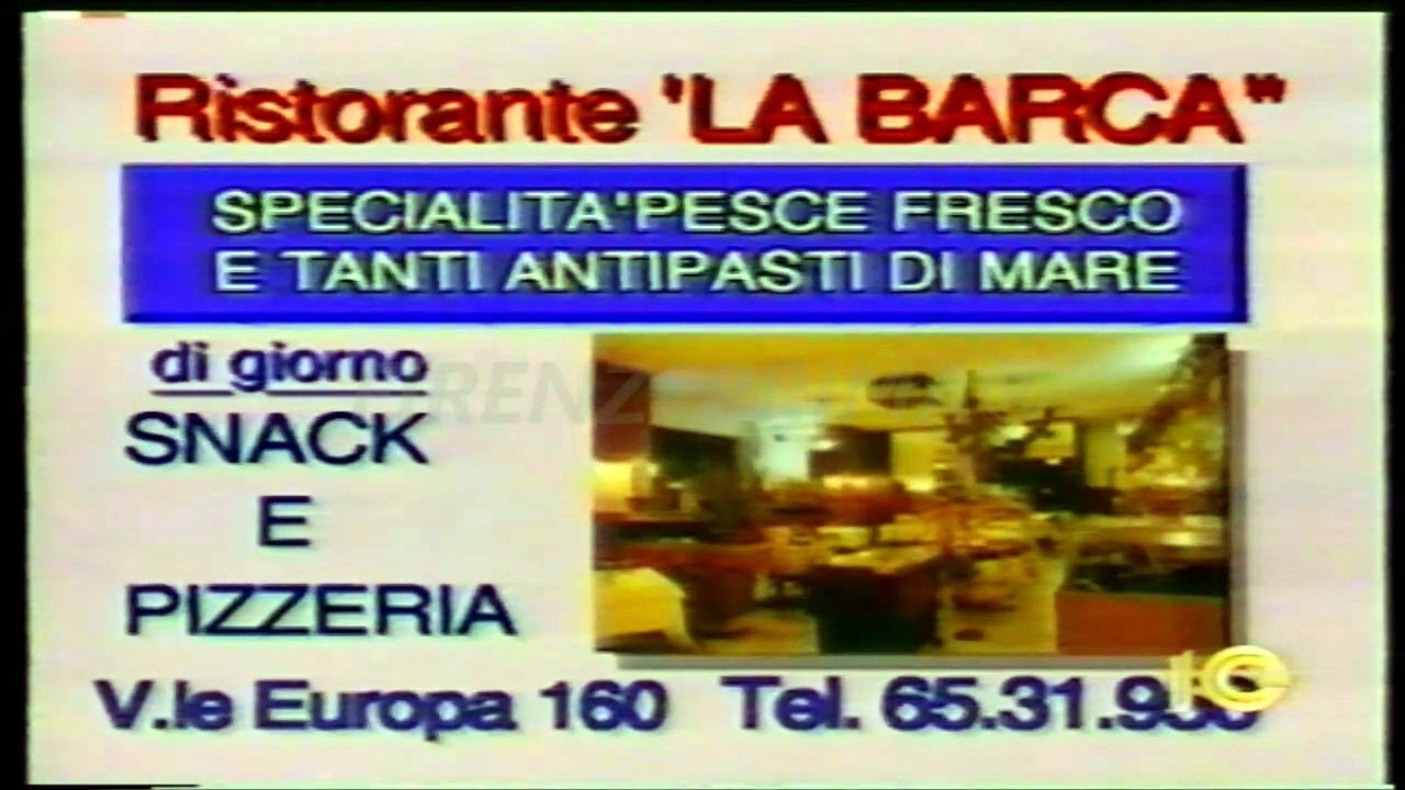 Sequenza spot pubblicitari del 28 Aprile 1994 trasmessi dall'emittente fiorentina Canale 10