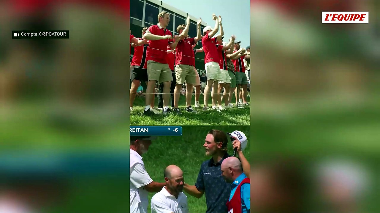 Des supporters norvégiens au soutien de deux compatriotes participant à un tournoi de golf du PGA Tour à la veille du match contre la France - Coupe du monde 2026 - Norvège
