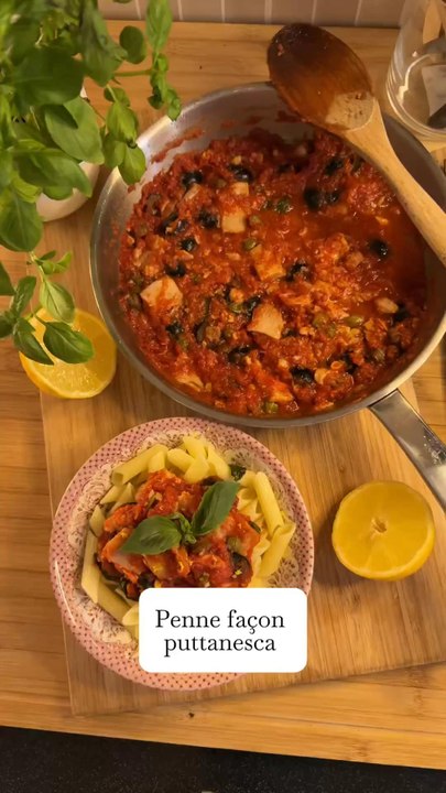 Penne façon puttanesca