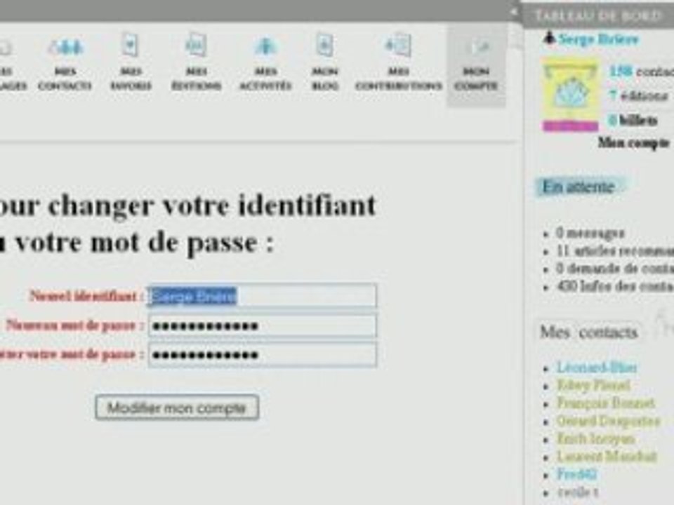 Modifier son Pseudo