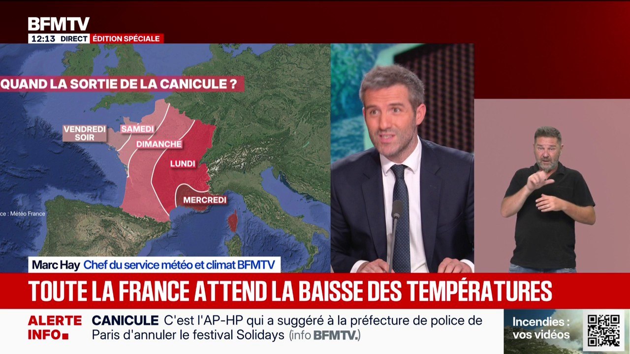 Canicule: "il faudra vraiment attendre le début de la semaine prochaine pour sortir de la canicule"
