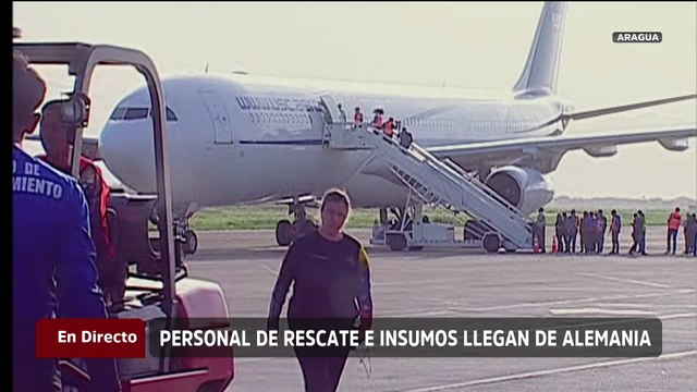 Delegaciones profesionales suizas y alemanas arriban al país con insumos para labores de rescate