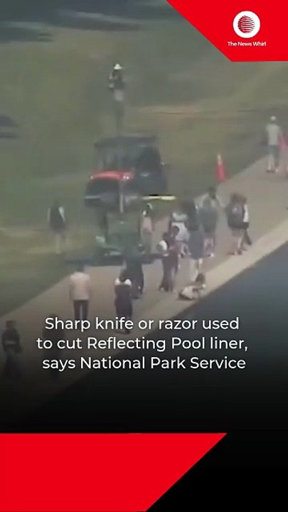 Sharp knife or razor used to cut Reflecting Pool liner