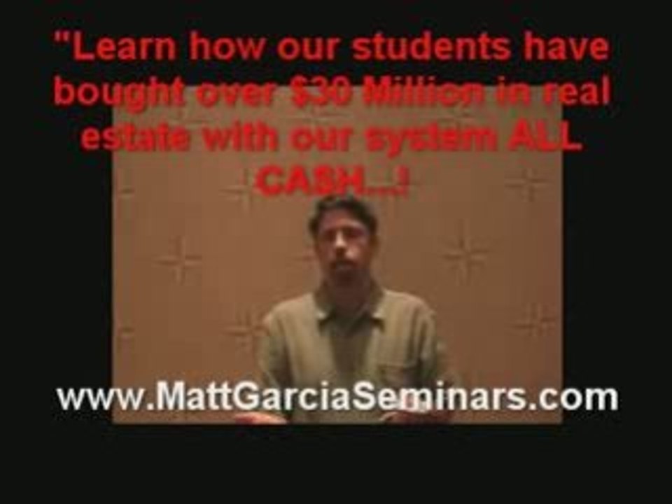 Matt Garcia Real Estate Seminars Burbank CA