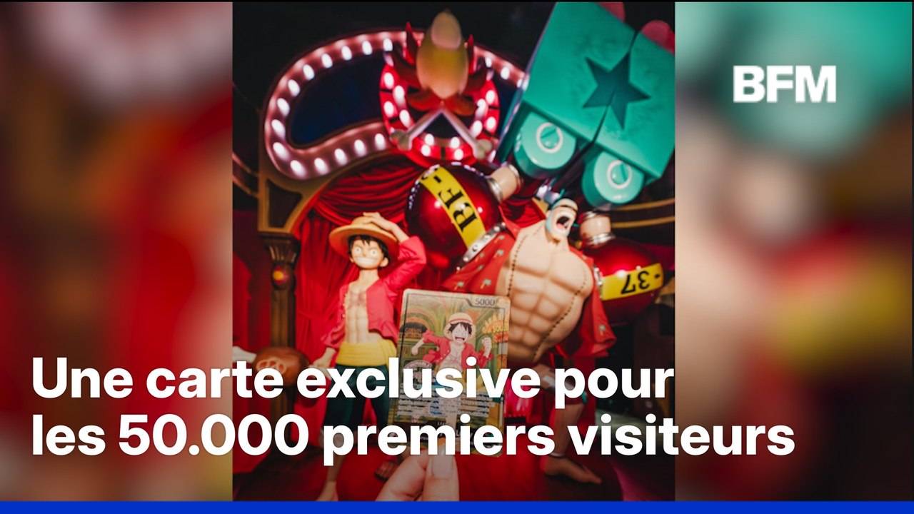 Une foule se masse à l'entrée du musée Grévin pour l'ouverture de l'exposition One Piece