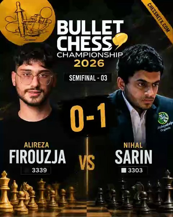 Nihal Sarin Strikes Back Against Alireza Firouzja #bulletchess #nihal #firouzja #chess #chessnetx