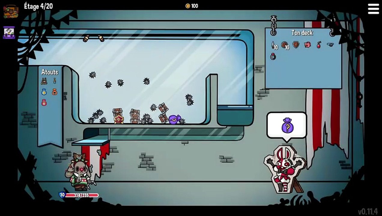 Dungeon Clawler (v0.11.4) Pièce Mystère avec Lance-Pierre