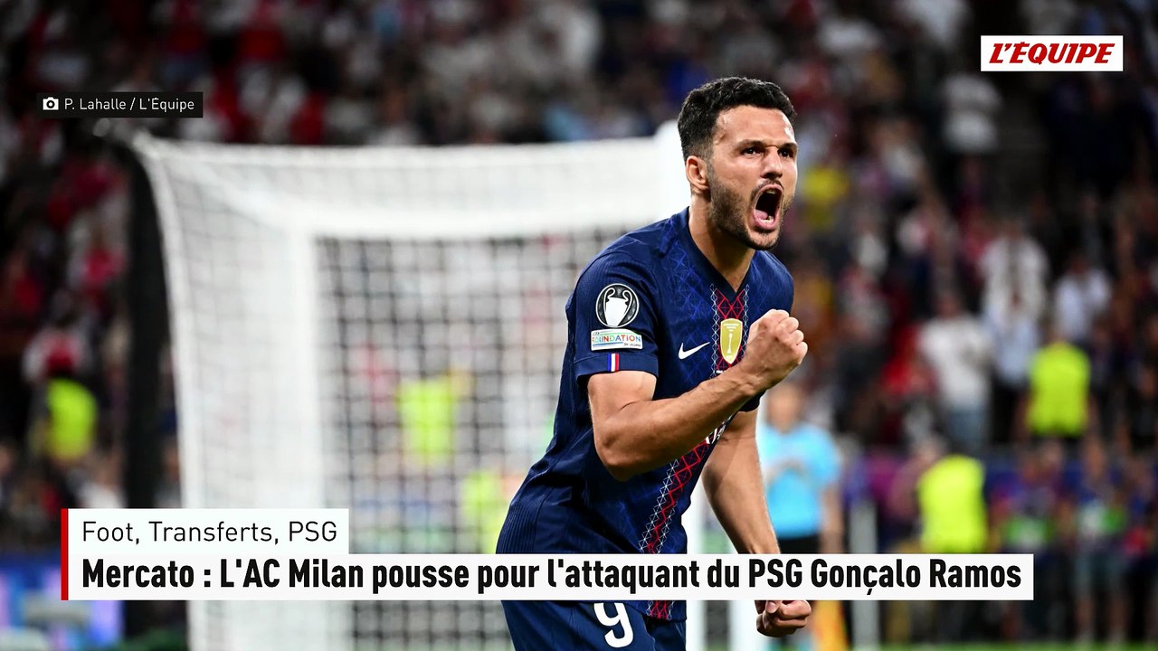 Mercato : L'AC Milan pousse pour l'attaquant du PSG Gonçalo Ramos - Foot - Transferts - PSG