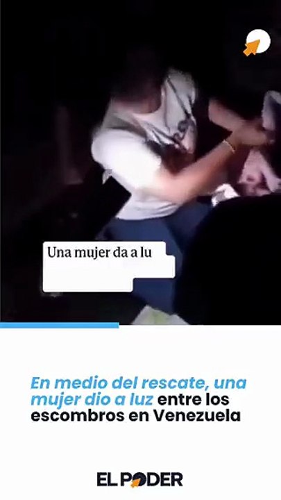 Mujer dio a luz entre los escombros
