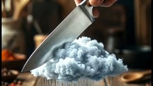 Knife Cuts Rainy Cloud in Half - Massive Water Dump! ☁️🌧️🗡️