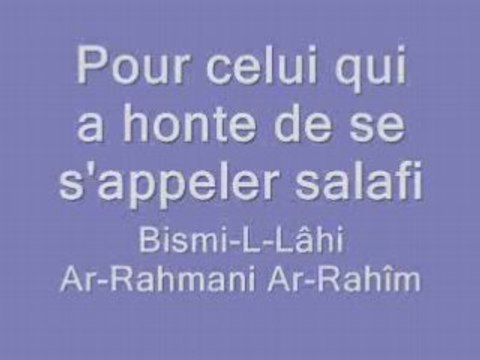 Avoir honte de s'appeler salafi par cheikh najmi Ya6!!!