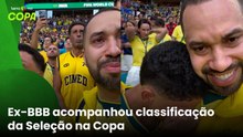 Gil do Vigor e sobrinho se emocionam ao cantar hino nacional em jogo do Brasil
