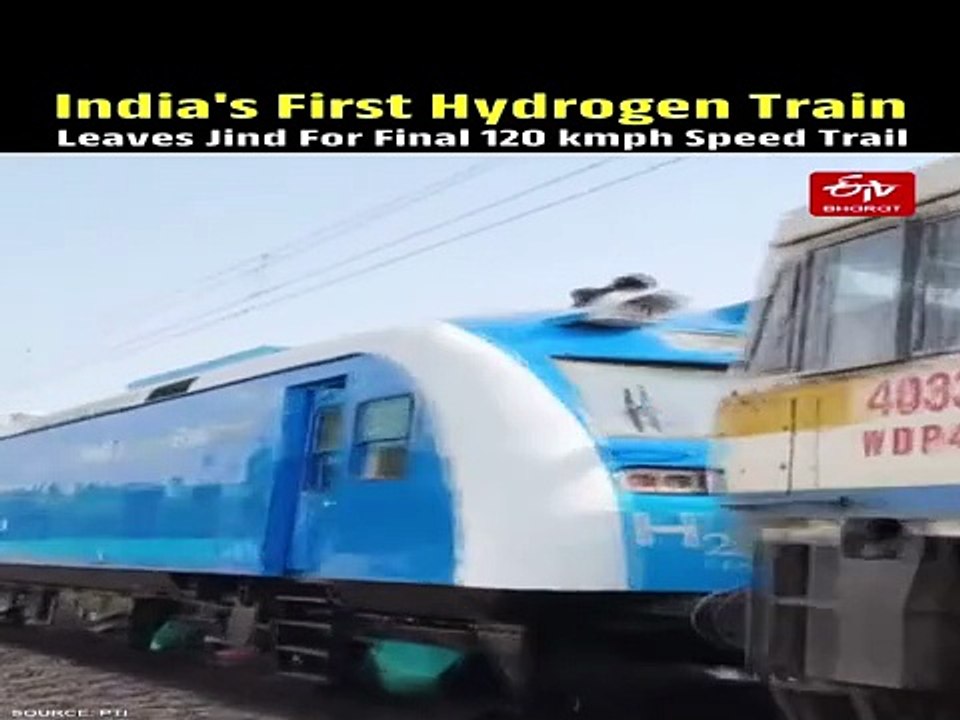 India's First Hydrogen Train Leaves Jind For Final 120Kmph Speed Trail