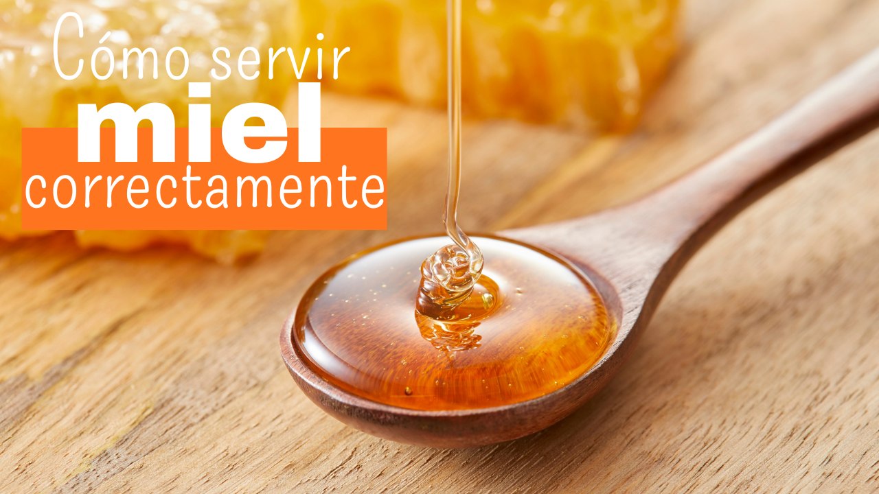 Truco para que la miel no se quede pegada