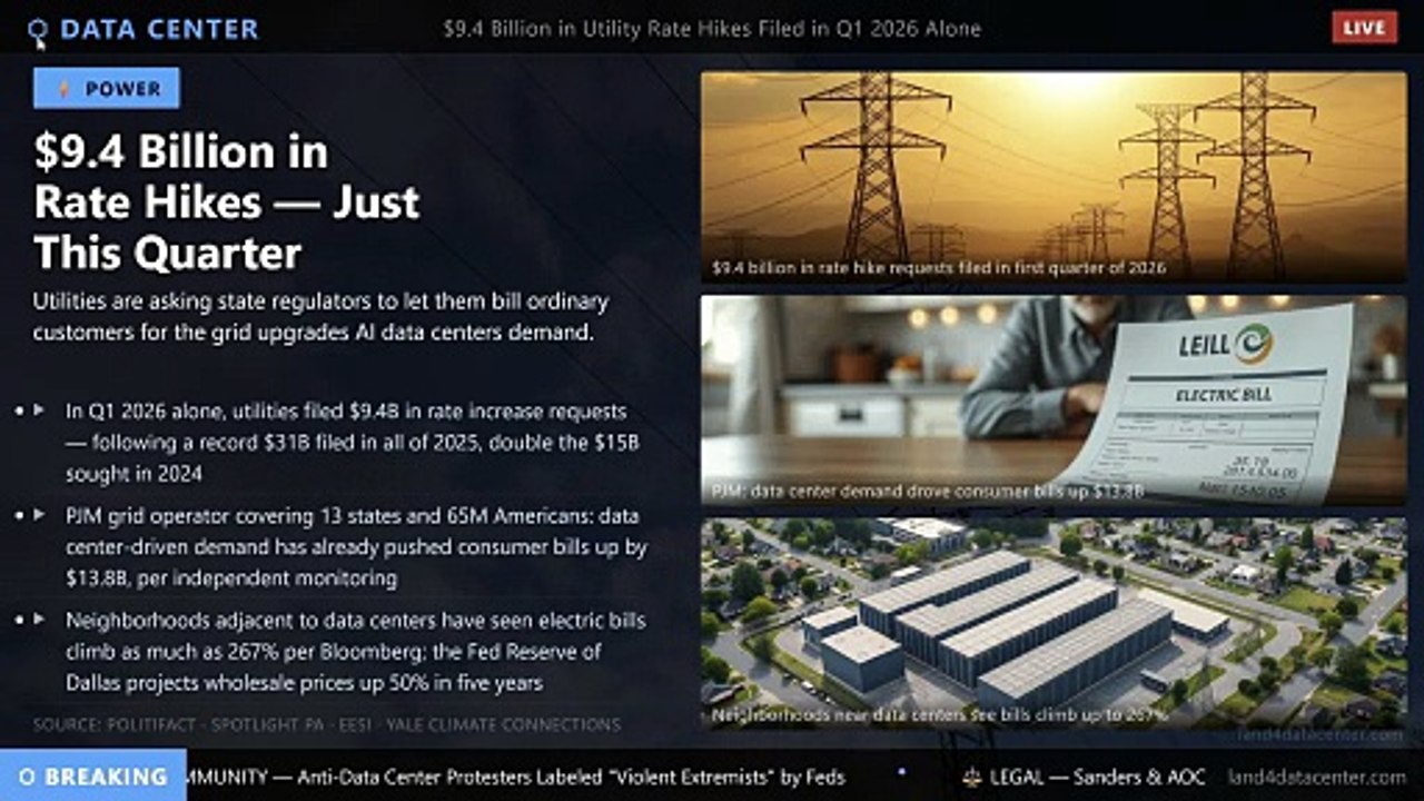 The FBI Is Now Watching People Who Oppose Data Centers