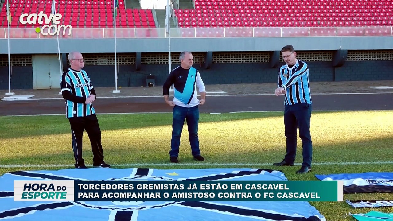 Torcedores do Grêmio estão animados para o duelo contra o FC Cascavel
