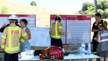 Estabilizado el incendio de Tiana y bomberos actúan en flanco derecho en el de Tamarite