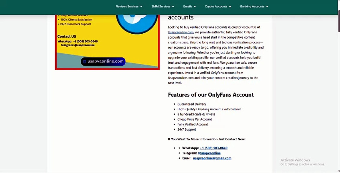 How to Buy Verified OnlyFans Accounts in USA, UK, CA, AU Countries