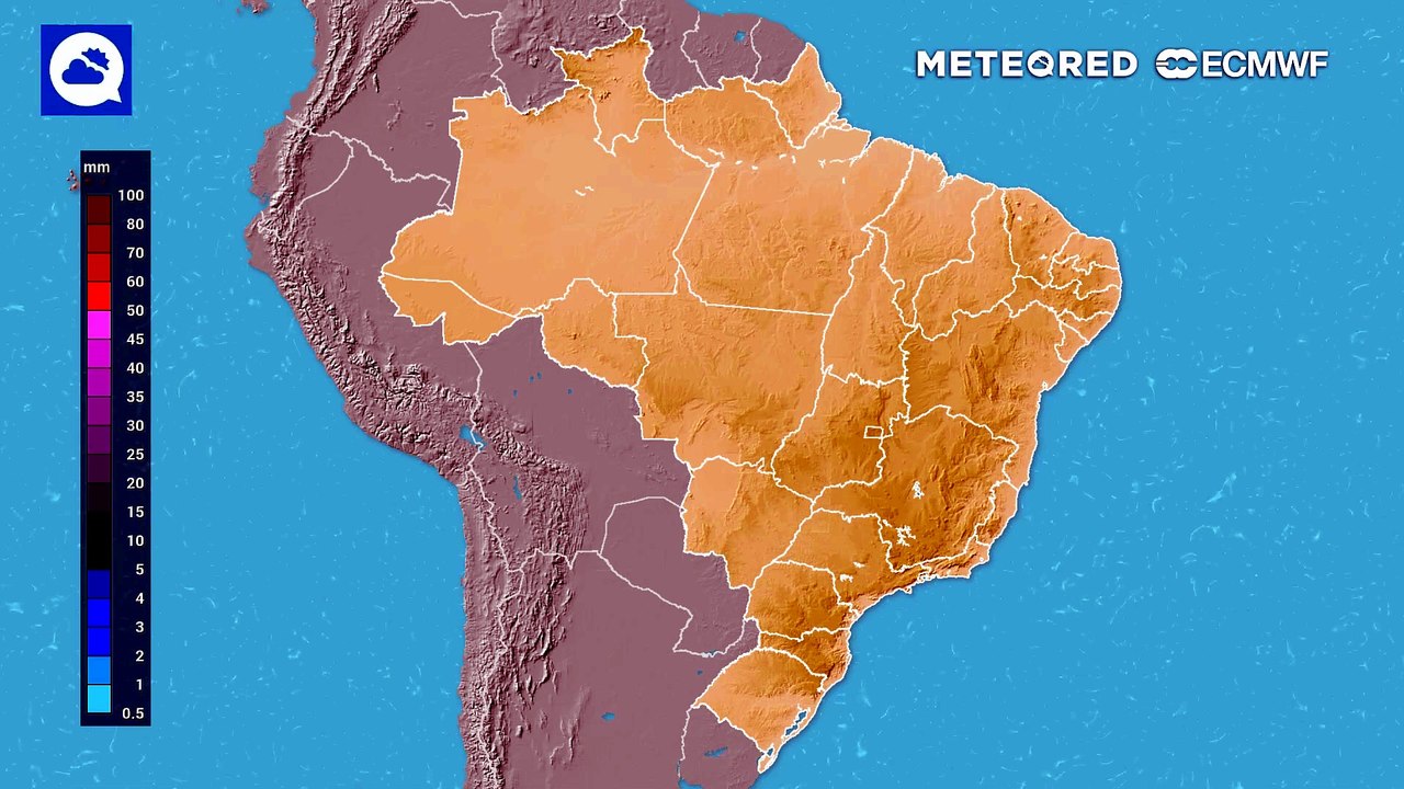 Sexta-feira, 26 de junho: previsão de chuva acumulada