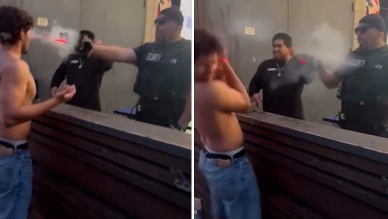 Security guard arrested after ‘firing stun gun’ into man’s face at point-blank range
