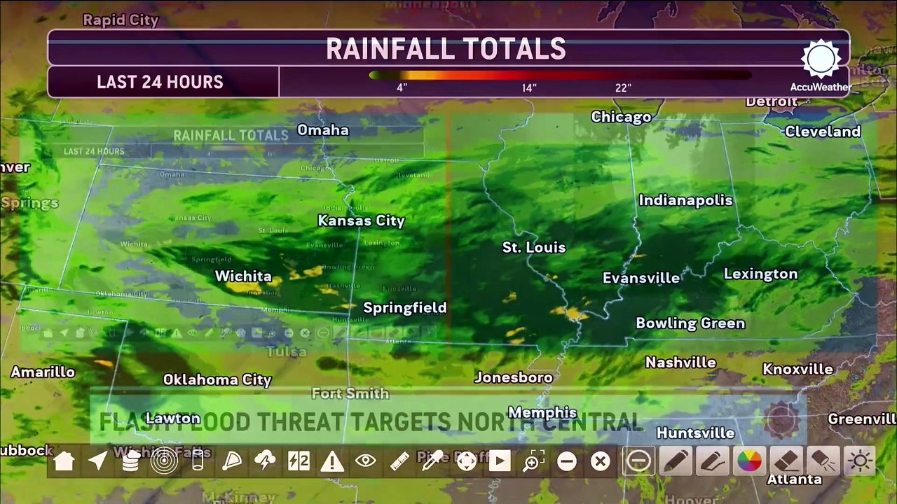 Severe storms lead to flash flooding risk across the central US
