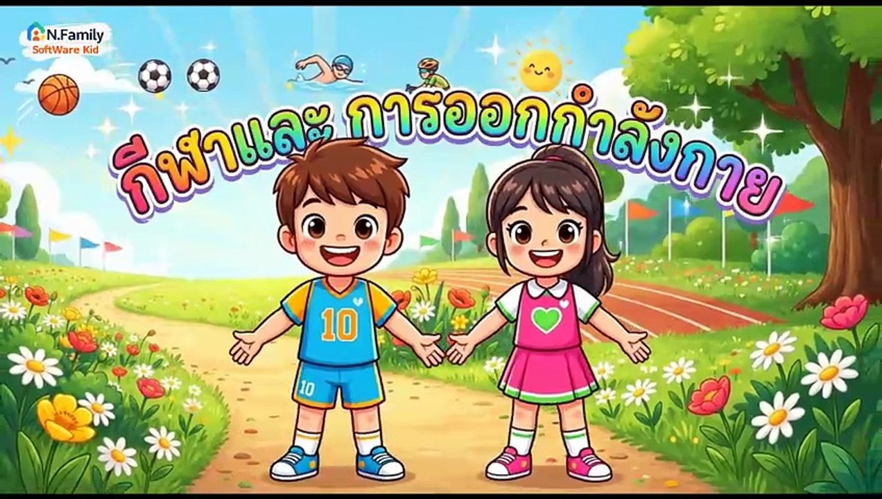 กีฬาและออกกำลังกาย 10 ชนิด [การเรียนรู้เด็ก]