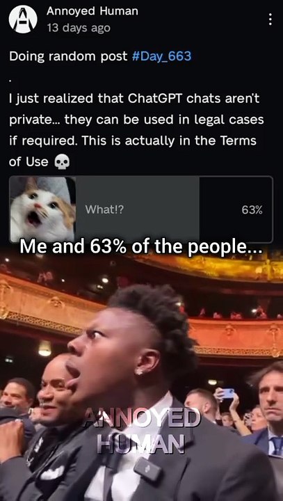 When You Learn ChatGPT Isn’t Private… 😳