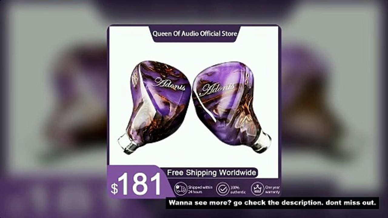 QoA Adonis New 1DD+2BA Hybrid In Ear Earphones Pinecone Resin Shell IEMs 3.5+4.4mm Plug 0.78 2pin Ca