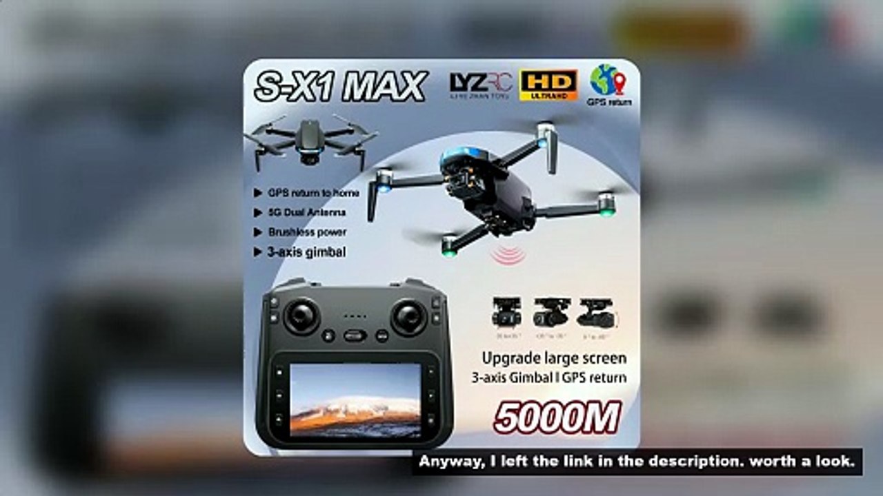 S-X1 MAX GPS Drone 4K Professional HD Camera 3-Axis Gimbal 5G Digital image transmission Large Scree