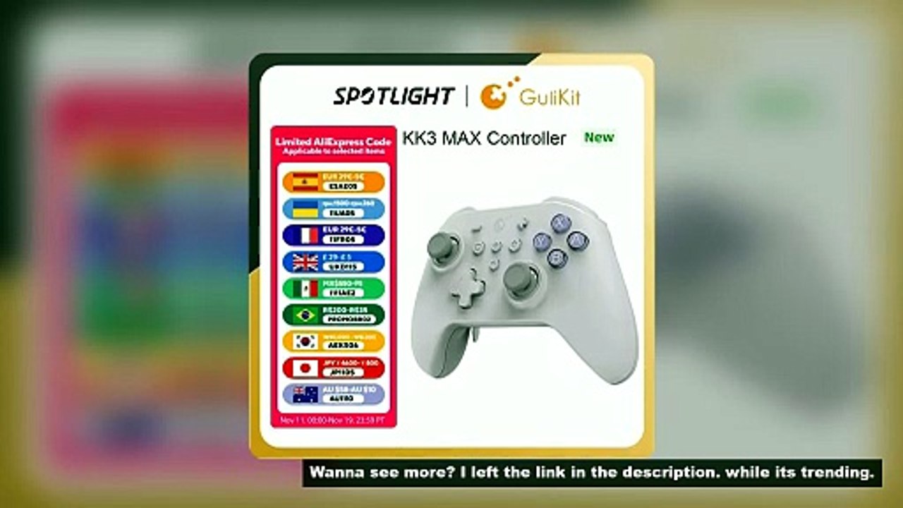 GuliKit KK3 MAX Controller NS39 KingKong 3 Gamepad with Hall Effect Joysticks Triggers for Windows N