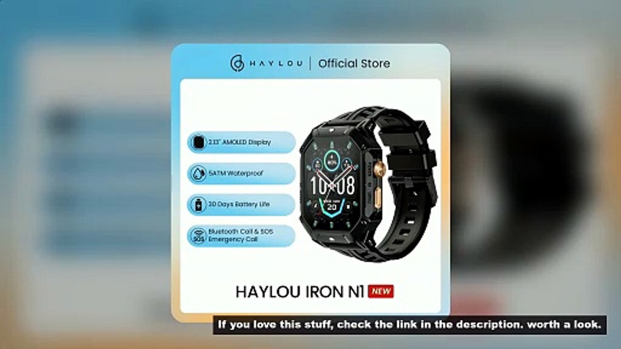 HAYLOU IRON N1 Smart Watch 2.13��AMOLED Display 5ATM Waterproof Bluetooth Call Sport Smartwatch for