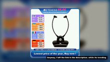 Retekess TA008 TV Hearing Aid Headphone Wireless TV Headset System 2.4GHz Wireless Headphone for Sen