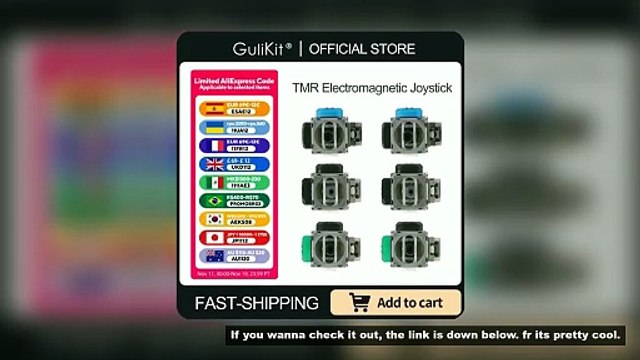 10 Pairs GuliKit TMR Electromagnetic Joystick with Stick Caps for PS4 PS5/PS5 Edge Switch Pro Xbox S