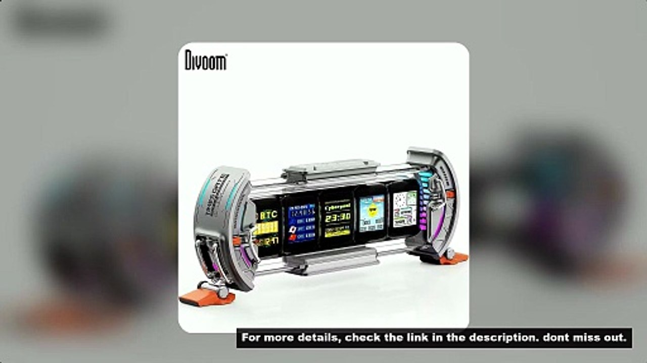 Divoom Times Gate Gaming Room Setup Digital Clock with Smart APP Control, WiFi Connect, RGB LED Disp