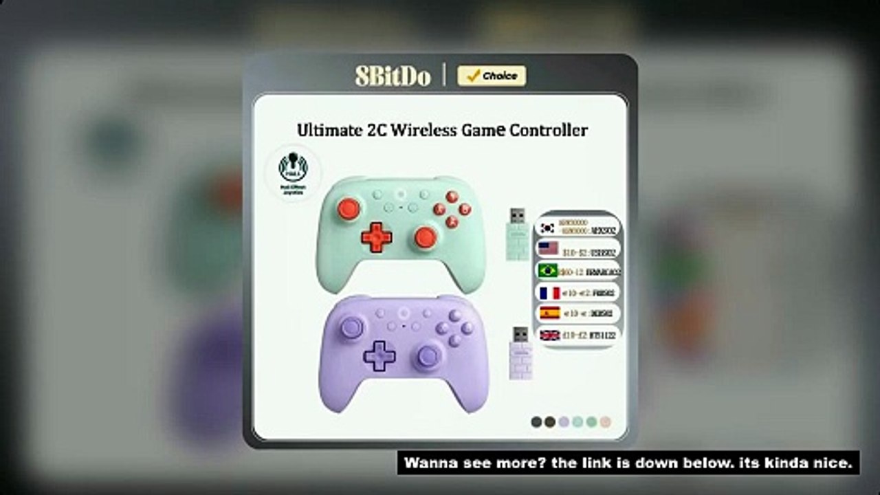8BitDo Ultimate 2C Wireless Gaming Controller，Gamepad with Hall Effect for PC, Windows 10, 11, Steam