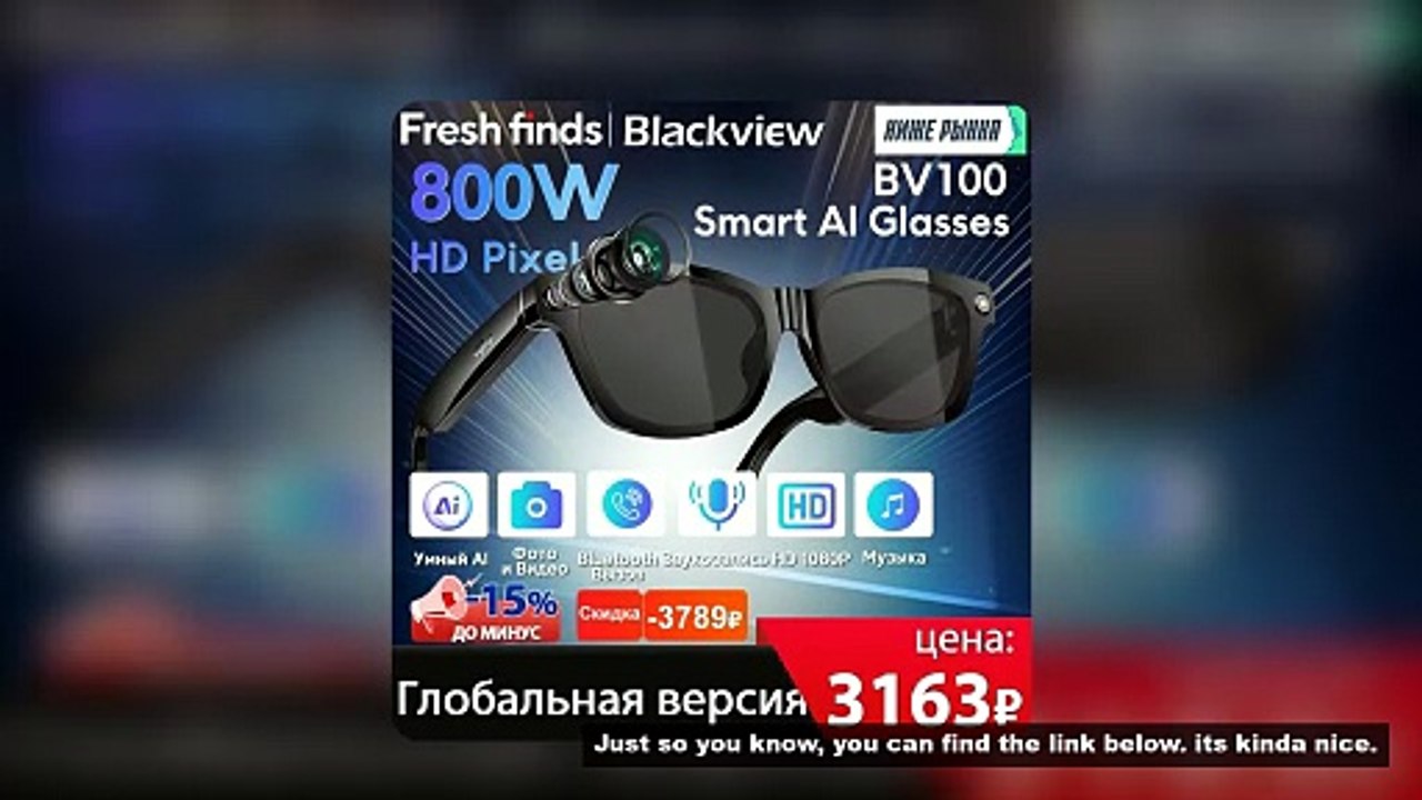?World premiere?Blackview BV100 AI Shooting glasses 800W Pixels 2K HD camera Bluetooth Call Voice As