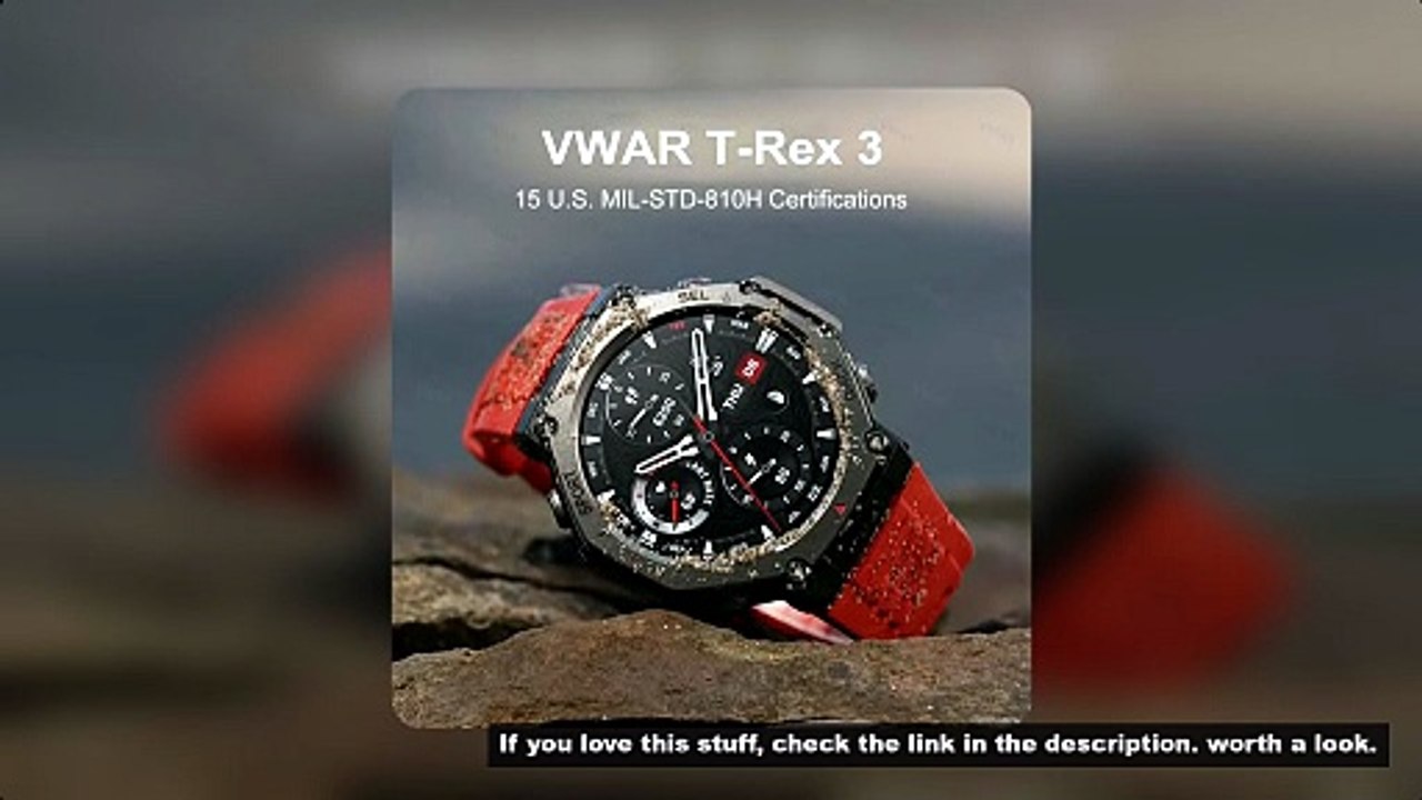 Military Smart Watch T-Rex 3 Bulit-in GPS Compass Altimeter Barometric 5ATM IP69K Waterproof AMOLED