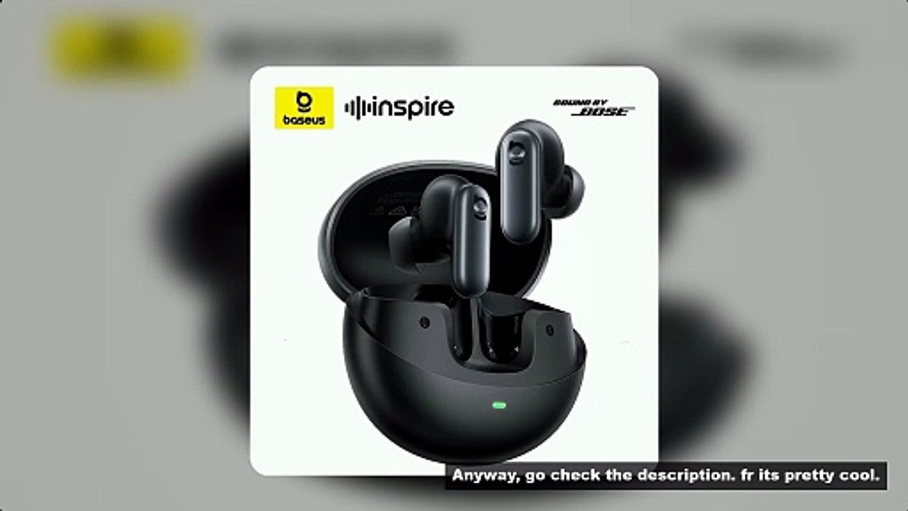 Baseus Inspire XP1 -50dB Adaptive ANC Wireless Earbuds Bluetooth 6.1 Dolby Audio 6 Mic ENC Wireless