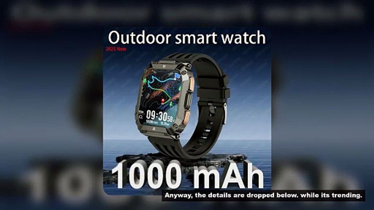 New1000mAh Battery Smart Watch 1.95 Inch AMOLED Screen Men Outdoorsports Watch IP68 Waterproof Bluet