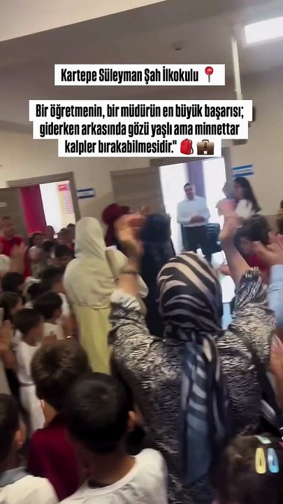 KARTEPE SÜLEYMAN ŞAH İLKOKULU'NDA MÜDÜR KAPLANOĞLU'NA DUYGUSAL VEDA