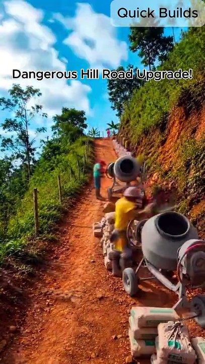 Building A Dangerous Hill Road From Scratch! 🤯 #shorts