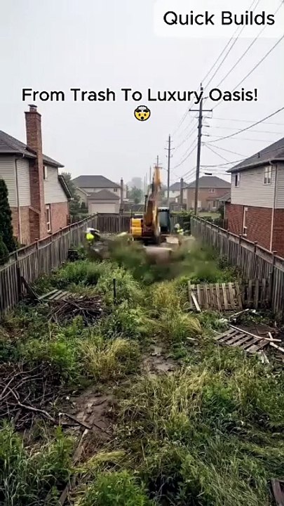 Turning A Trash Yard Into A Million Dollar Oasis! 🤯 #shorts