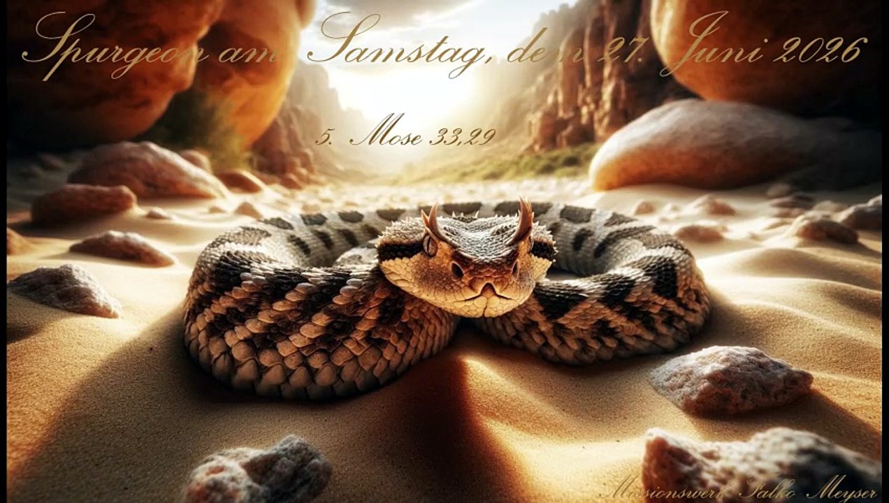 Spurgeon am Samstag, dem 27. Juni 2026, zu 5. Mose 33,29