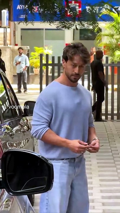 tiger shroff out and about the city for a work thingie, gets clicked