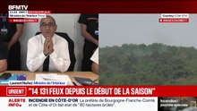 "14.131 feux depuis le début de la saison et 117.000 hectares brûlés", indique Laurent Nuñez, ministre de l’Intérieur