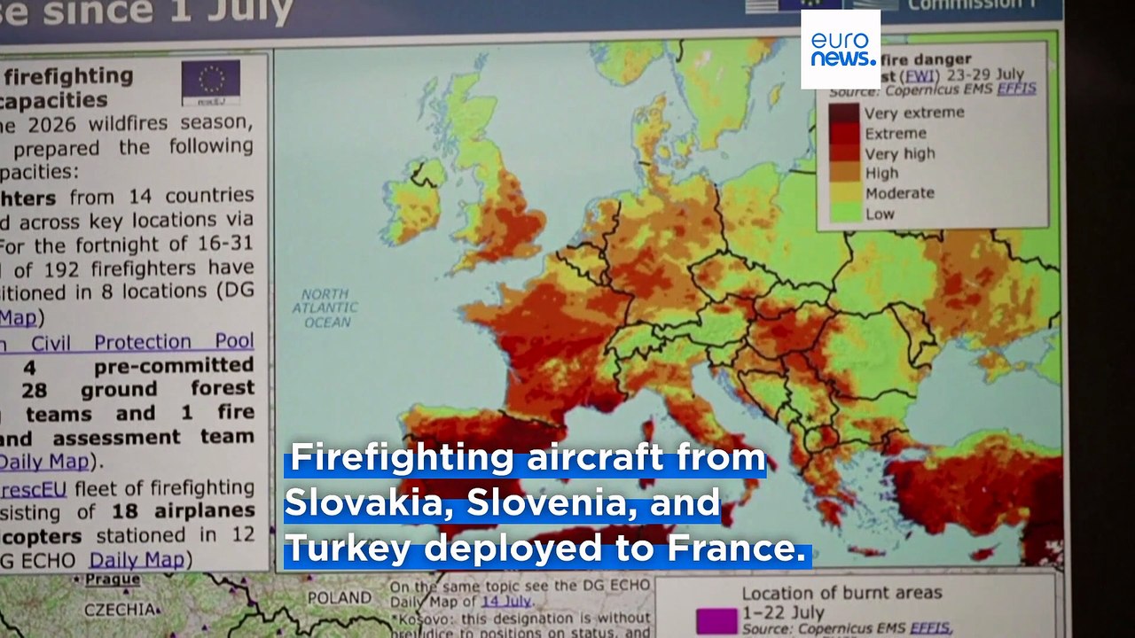 EU coordinates wildfire aid for France and Spain amid warnings heatwave could spread